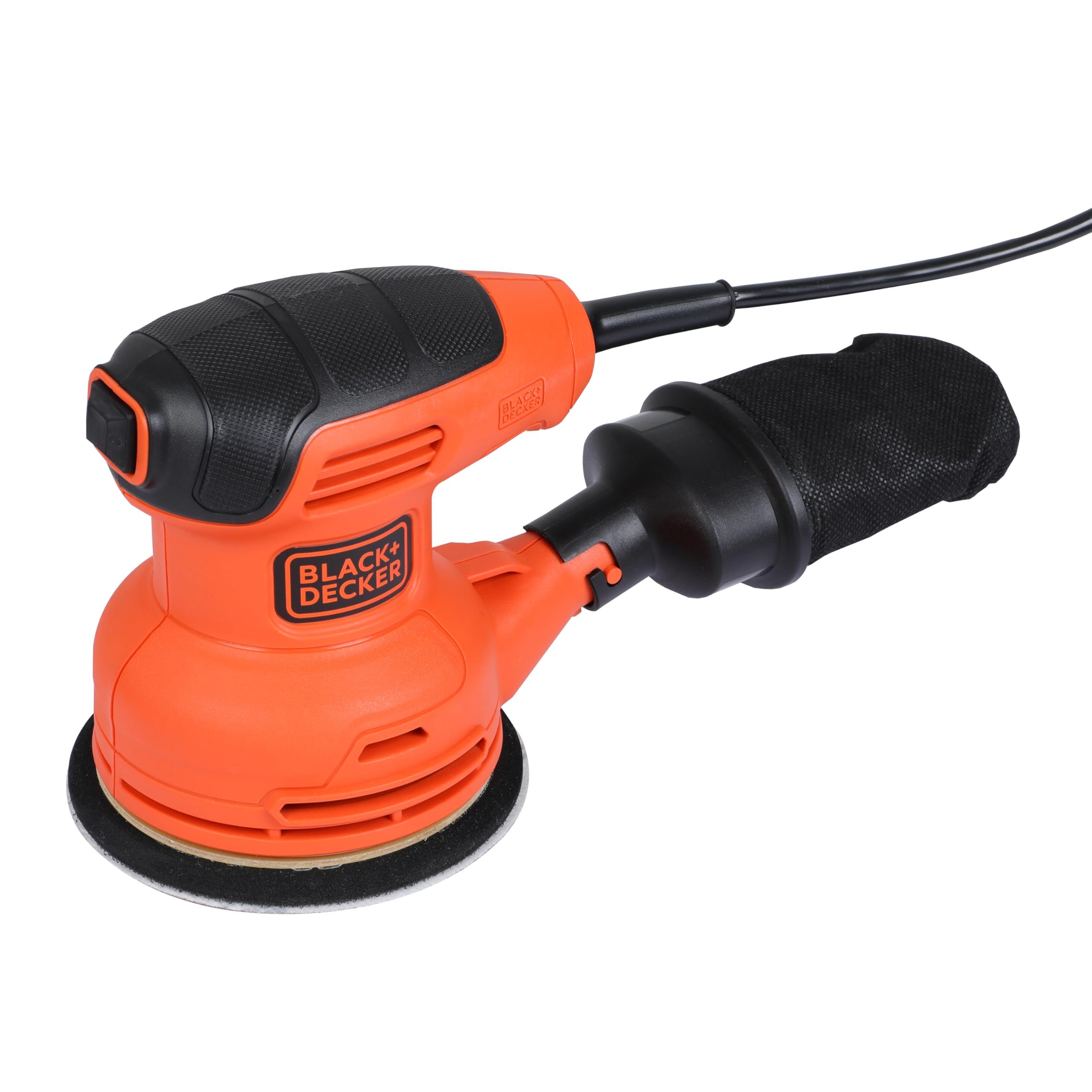 BLACK+DECKER Levigatrice roto orbitale 230W.Sacchetto raccoglipolvere incluso per un'area di lavoro più pulita. BEW210-QS