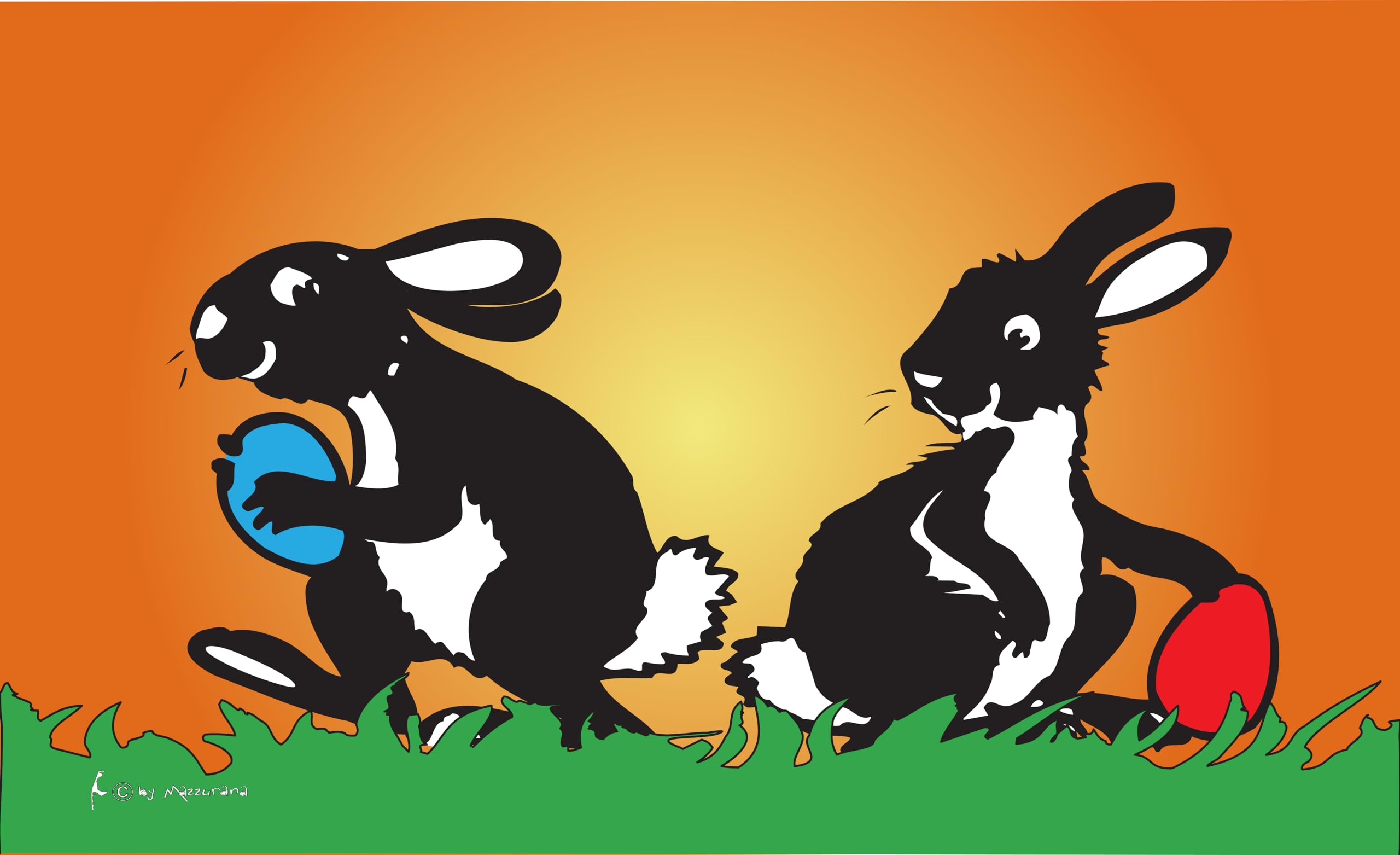 Drapeau de Pâques lapin grand format 150x90 cm pour décoration de jardin