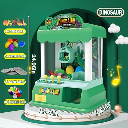 Miniatura 3 de Máquina de garras de dinosaurio, máquina de garras grande para niños, juegos de juguetes de dinosaurio para niños de 3-5 5 a 7, 3, 4, 5, 6, 7, 8