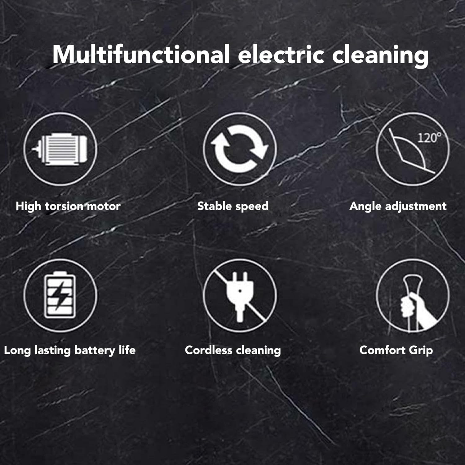 Electric Scrubber Efficient Floor Scrubber Long Handle Scrub Brush High Speed Motor Cleaning Brush Cordless Cleaning Brush for Floors Window Bathtub Tiles Sink Car Bathroom