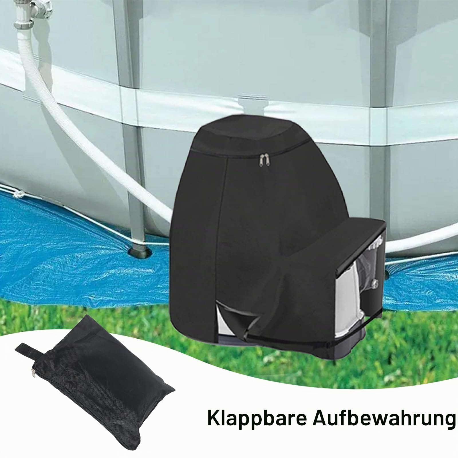 sandfilteranlage aufbewahrung Btstil für INTEX Krystal Clear Poolpumpe, Wasserdichte Abdeckung für Sandfilterpumpe Pool (65 x 48 x 70 cm) Garten Couleur:Grün So bleiben Plätzchen länger batteryRemovabilityFr:Amovible