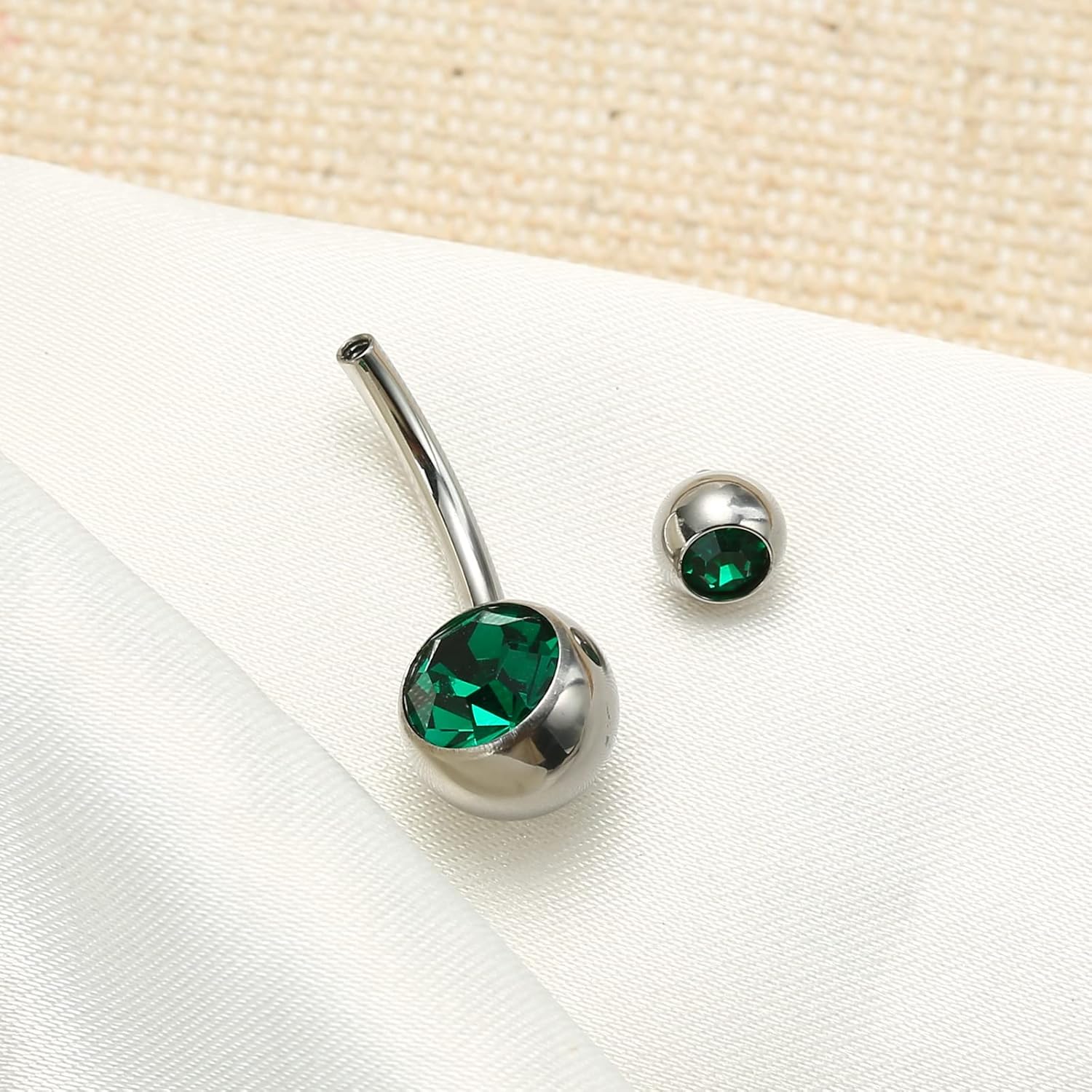 Hypoallergenic 14G 10mm G23 Pure Titanium Internally Threaded Belly Button Rings Petite Navel Ring for Women Body Piercing Jewelry Colorful CZ ASTM F136 Belly Bars - Image 6