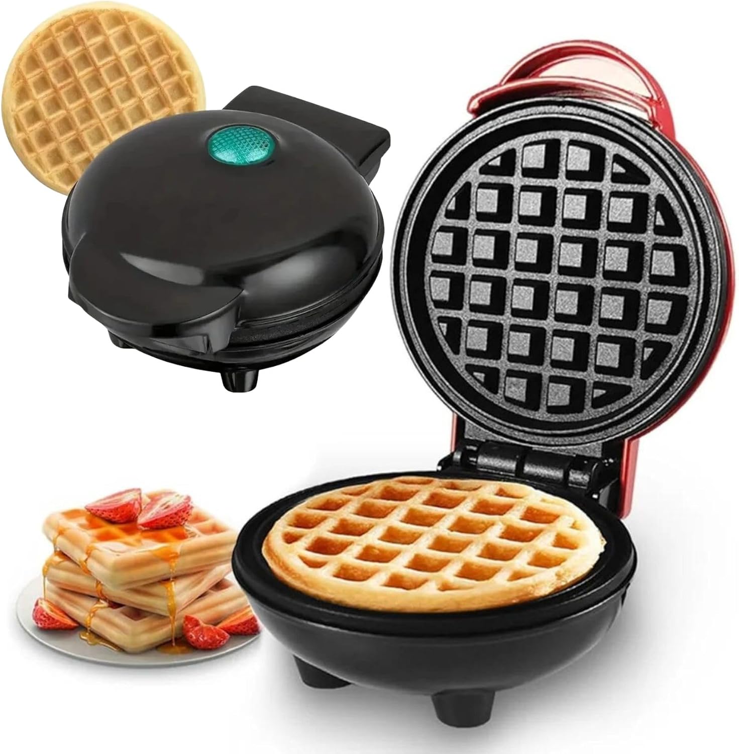 Máquina De Waffles Fazer Waffle Café Da Manhã Casa Cozinha (127V ou ...