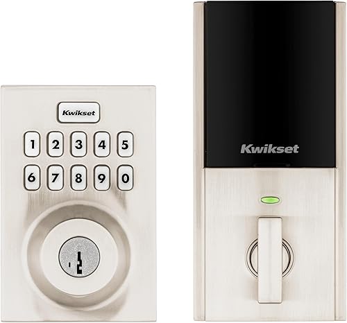 Kwikset HomeConnect 620 Z-Wave - Teclado habilitado de largo alcance con cerradura inteligente, conveniente entrada sin llave, códigos de usuario