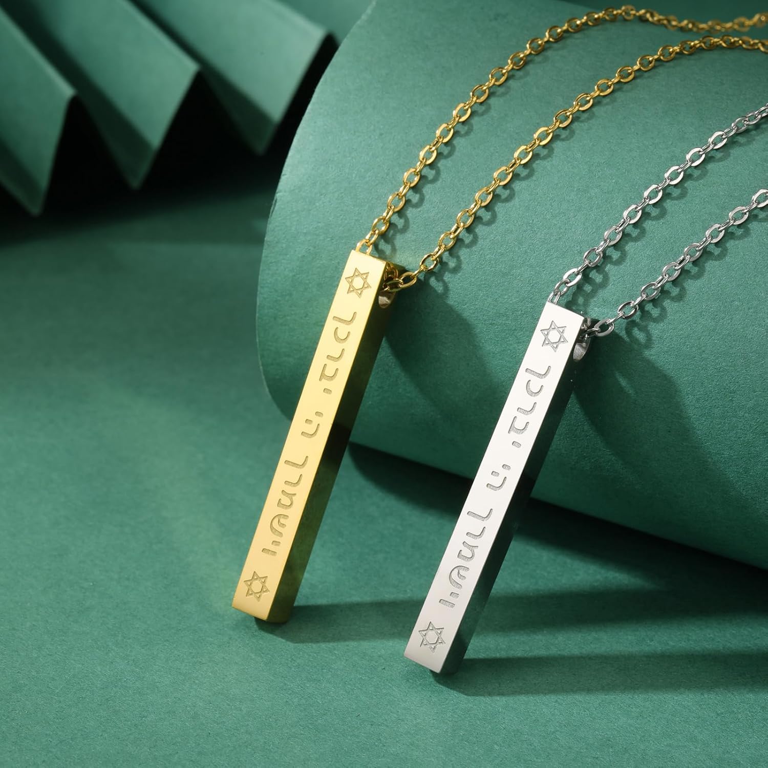 Dreamtimes Hebrew Necklaces For Women Star of David Necklaces Hexagram Pendant Necklace Jewish Israel Bible Necklaces Verse Bracelet Scripture Jewelry Christian And Jewish Jewelry - Image 9