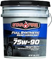 STARFIRE 75W-90 Full Synthetic Gear Oil 5 Gallon - Heavy Duty API GL-5 MT-1 for Differentials Transmissions Extreme Pressure Protection