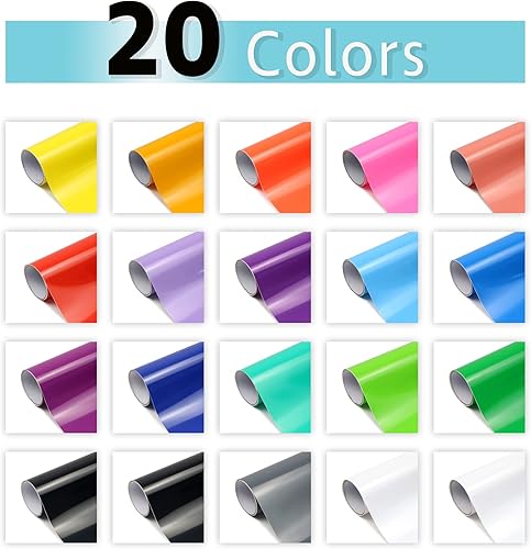 Miniatura 9 de iVyne Paquete de 10 hojas de vinilo holográfico permanente de 12 x 12 pulgadas, vinilo multicolor reflectante autoadhesivo para Cricut, vinilo