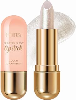 Glimmer Balm Tinted Lip Balm Moisture Hydrate lipsticks PH Lipstick, Color Changing Lipstick Natural Chapstick Glitter Pink Lip Gloss, Pearl