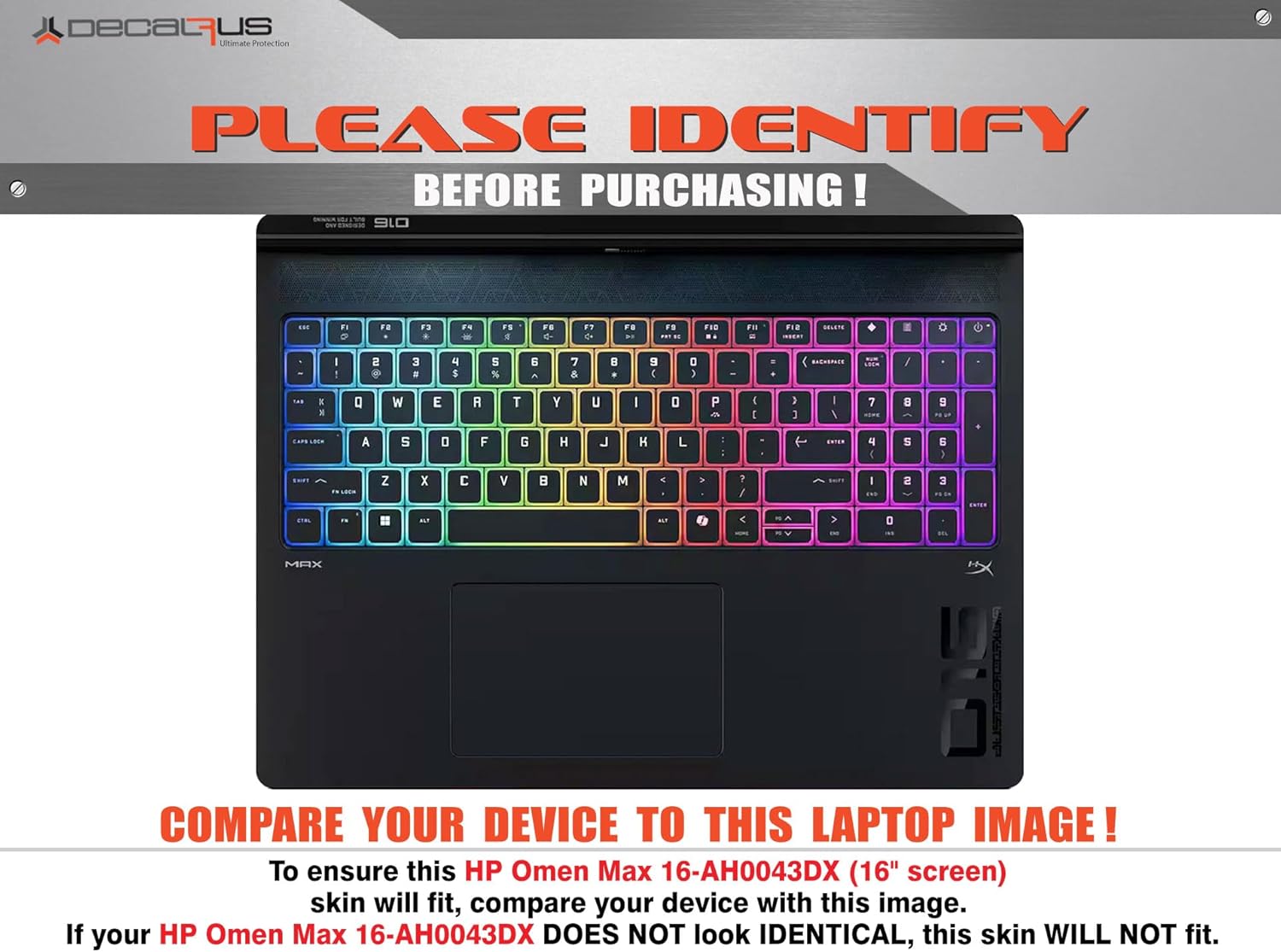 Decalrus - Protective Decal Sticker for The HP Omen Max 16-AH0043DX (16" Screen) case Cover wrap HPomenMax16_ah0043dx-17