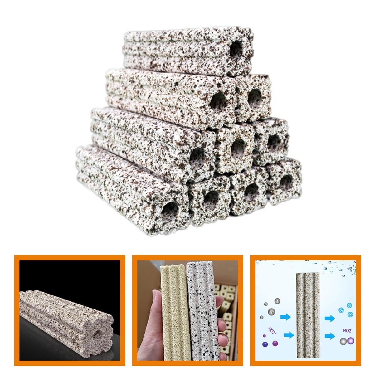 Happyyami 10stücke Fischtank Filtermaterial Wiederverwendbare Filtermedien Für Aquarien Und Teiche Hochporöses Quarz Für Effektive Wasserreinigung Für Biologische Und Mechanische