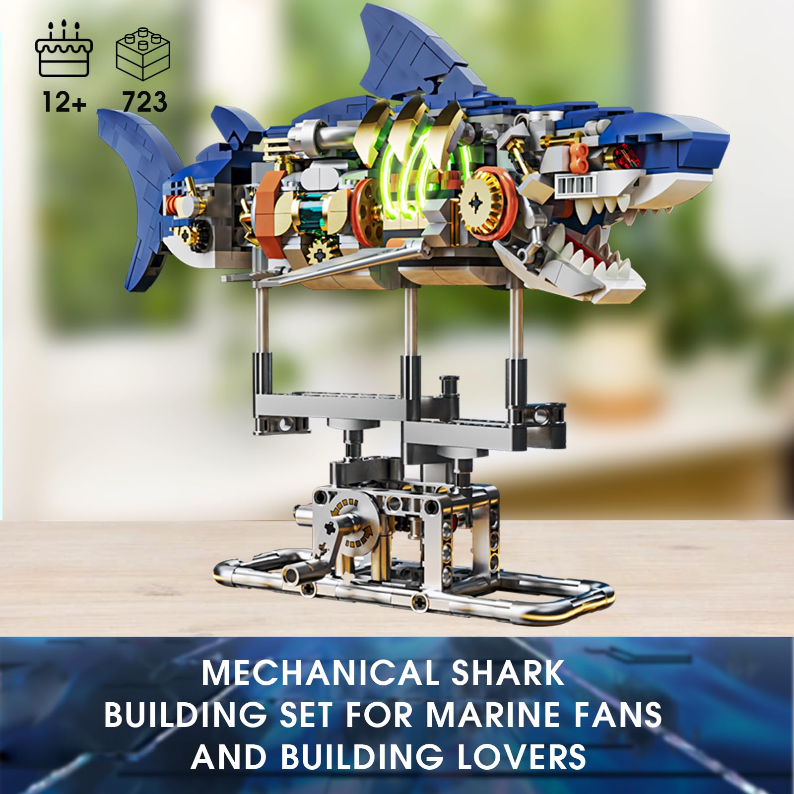 Amazon.co.jp: HAPGFS サメ組み立てセット 723ピース 機械式海の動物の