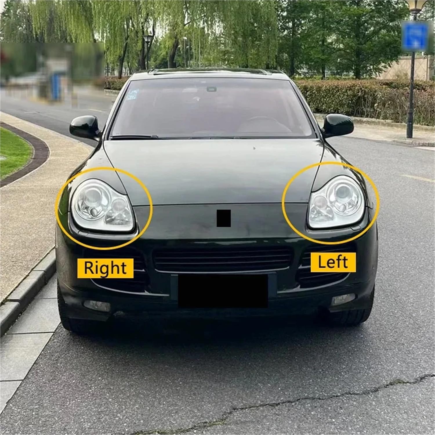 PORSCHE カイエン957 ヘッドライト カバー シェル クリアレンズ BVDNL