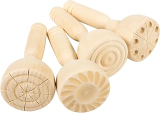 READY 2 LEARN Paint and Dough Wooden Stampers - Set of 4