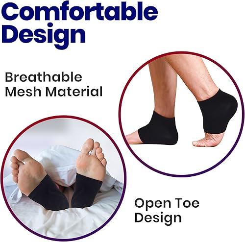 Miniatura 3 de Calcetines hidratantes para hombres y mujeres  Tratamiento de talón agrietado con aloe vera  Removedor de callos de talón hidratante  Calcetines de