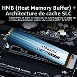 Ediloca EN870 SSD 2 to PCIe Gen4, NVMe M.2 2280, jusqu'à 7400 Mo/s, Disque SSD Interne, Cache SLC Dynamique, Compatible avec PS5 et PC - 7