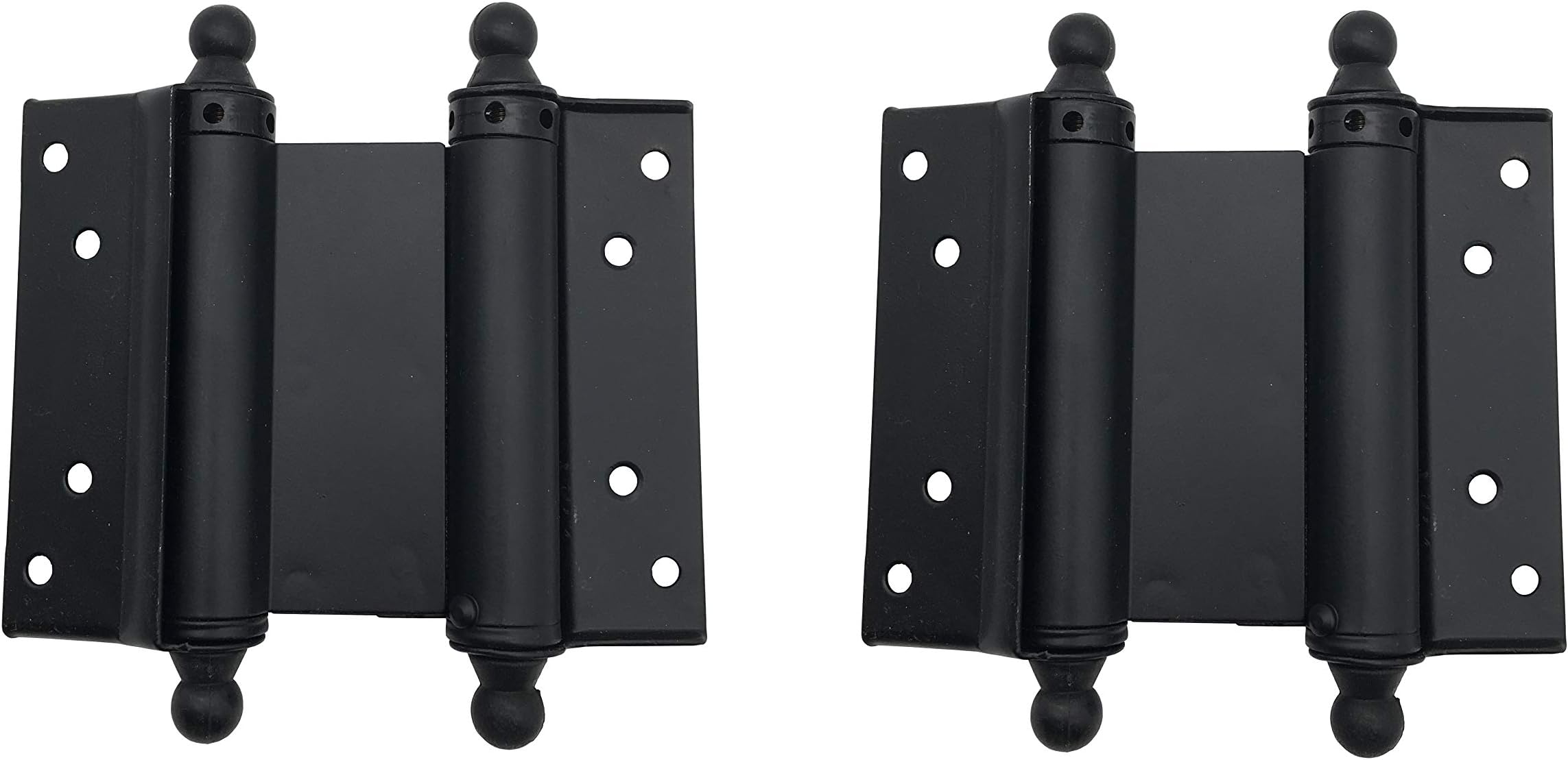 Leader_Pneumatic Matte Black Double Action Hinge Ball Heavy Duty Saloon Door Hinges Swinging Door Hinges with Screws, A Pair