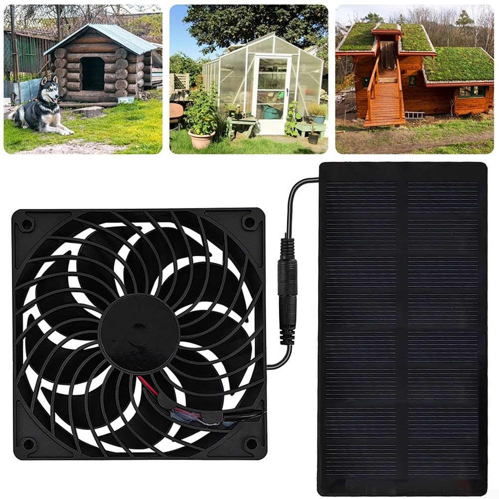 Kit de ventilateur et panneau solaire 100 W 12 V étanche