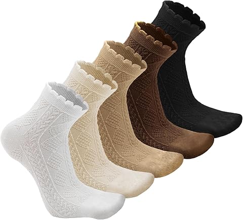 Calcetines Dedos Mujer - Calcetines Clásicos Deportivos Casuales para Mujer, Running Calcetines de Deportes de Algodón, Suave y Transpirable, 5 Pares, Multicolor