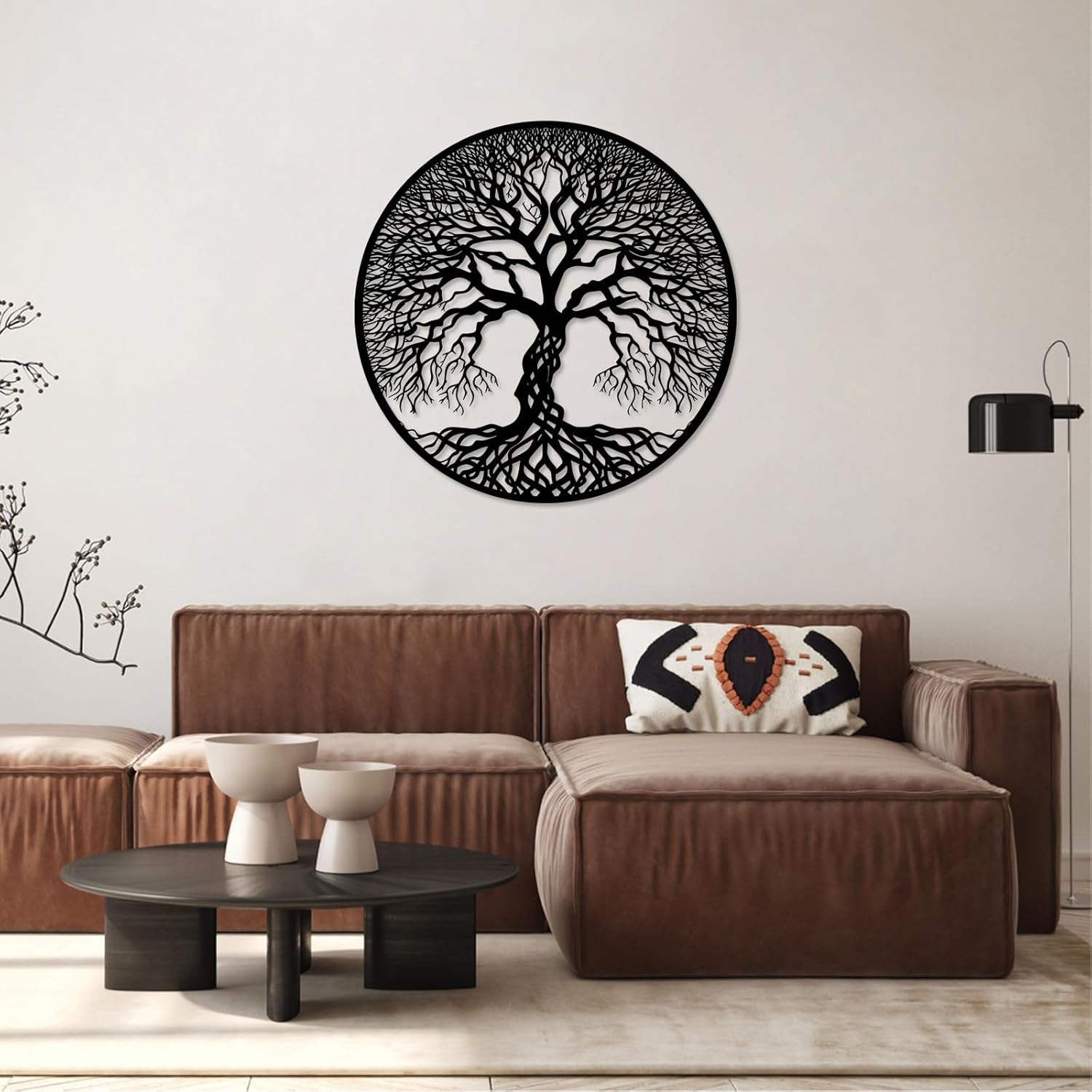 YDONVTI Tree of Life Metal Wall Art, Tree of Life Wall Art, Metal Branch artwork, Family Trees Wall Decor, Nature Hanging, Home Decor for Living Room, bedroom (Gold, 19x19in/ 47x47cm)