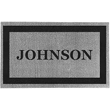 COCO MATS 'N MORE Personalized Doormat Outdoor Welcome Mat for Home & Office Entrance, Front Door Mat with Non-Slip Vinyl Backing 18" X 30" | Single Border Custom Doormats for Home Decor