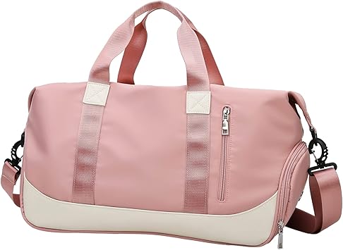 Amazon ボストンバッグ スポーツバッグ ジムバッグ レディース メンズ 旅行バッグ プール ダッフルバッグ ぼすとんばっく 修学旅行 女の子 一泊二日 撥水 シューズ収納 大容量 乾湿分離 軽量 30 L ピンク Attforo ボストンバッグ