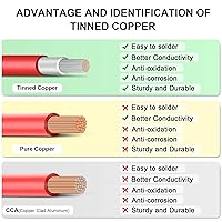 Vista 3 de Cable de extensión fotovoltaico de cobre estañado 8AWG (10 mm²), cable de conexión de panel solar para caravanas al aire libre, lancha automotriz