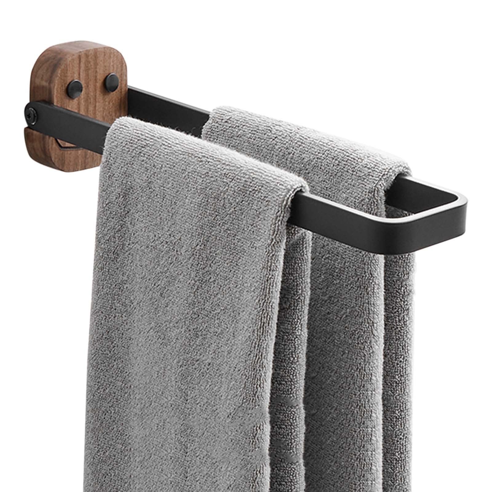 Porte-serviettes sans perceuse noir pour éviter de trouer le carrelage - 8