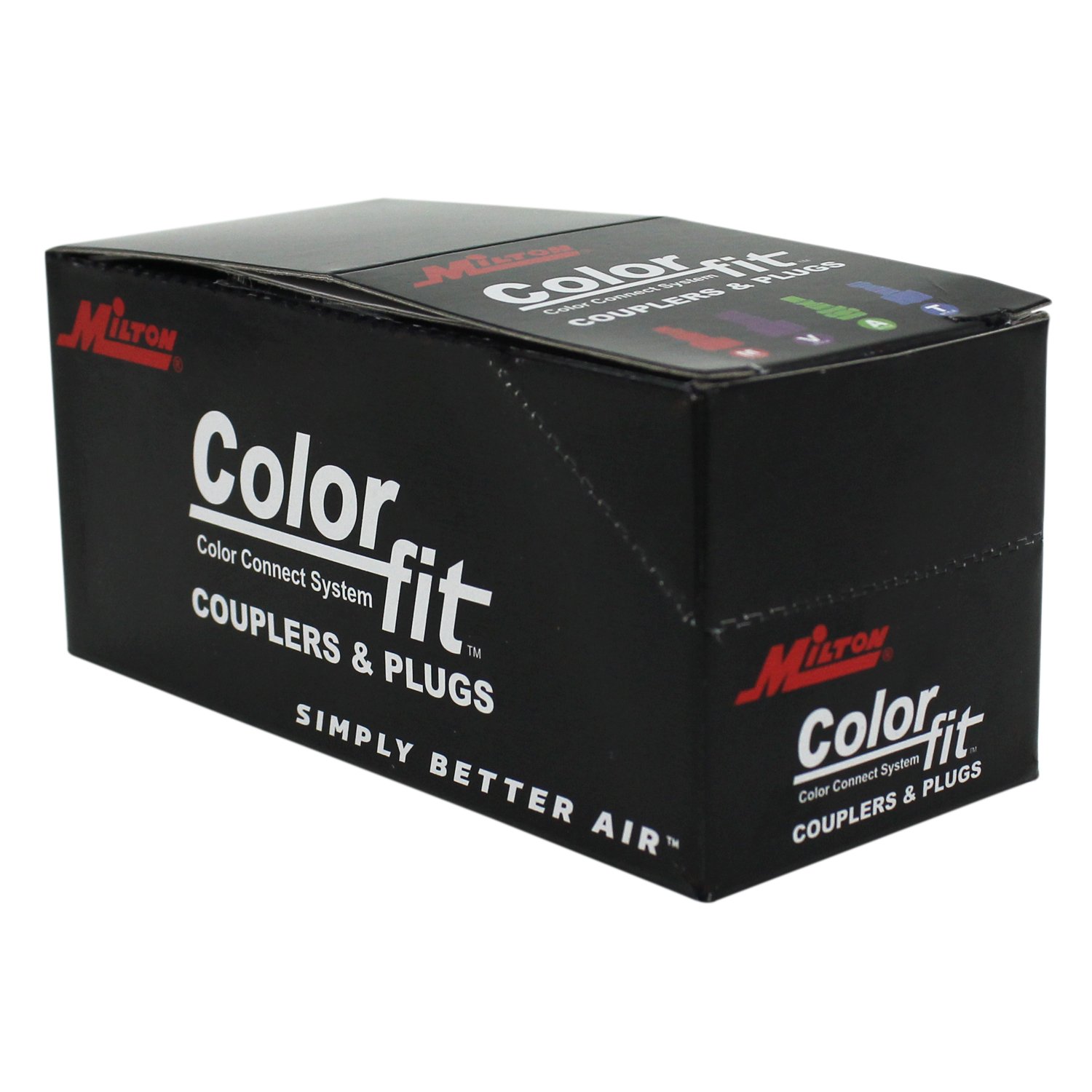 ColorFit by Milton 716MC Pneumatic Couplers - (M-style, Red) - 1/4" NPT Male, (Box of 10)