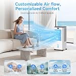 Portable Air Conditioner, 3-in-1 Air Conditioner Portable Cooling Fan, 8L Evaporative Air Cooler w/ 4 Modes & 3 Speeds, 12H Timer,Remote, 60W Portable AC Unit for Bedroom Home