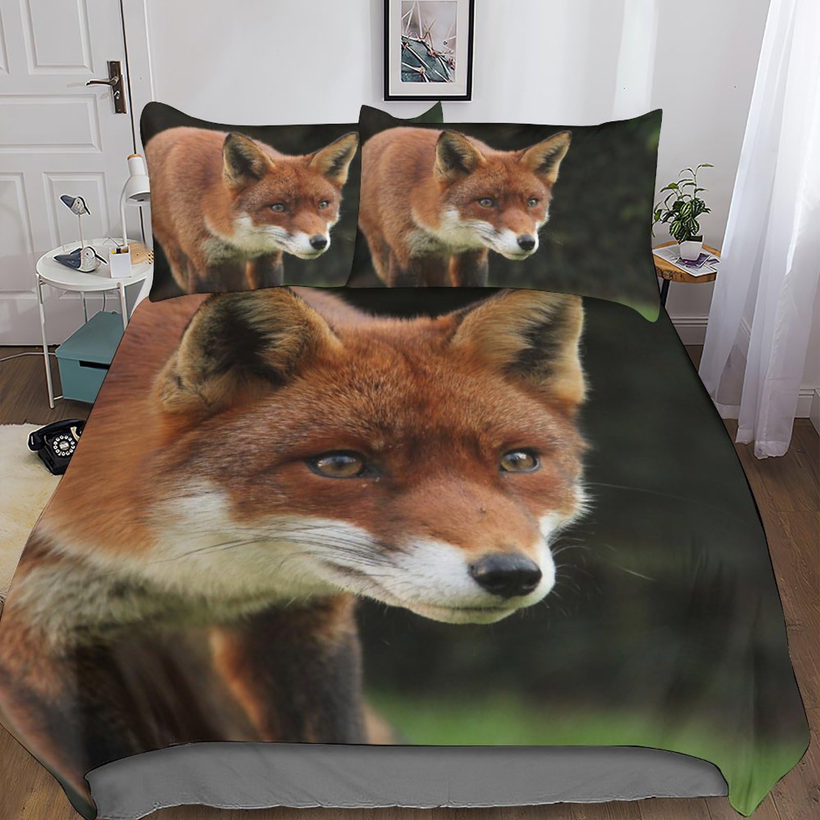 Housse de couette motif mignon renard pour insuffler douceur et poésie à vos nuits