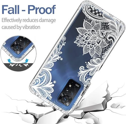 Miniatura 7 de Funda para teléfono Redmi Note 11 Pro 4G/Note 11E Pro con protector de pantalla de vidrio templado, diseño de mandala transparente, funda protectora