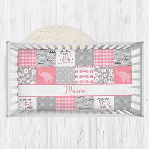 Sábanas personalizadas para cuna de bebé para niños y niñas, juego de sábanas ajustables personalizadas para cuna con nombre, juego de sábanas de