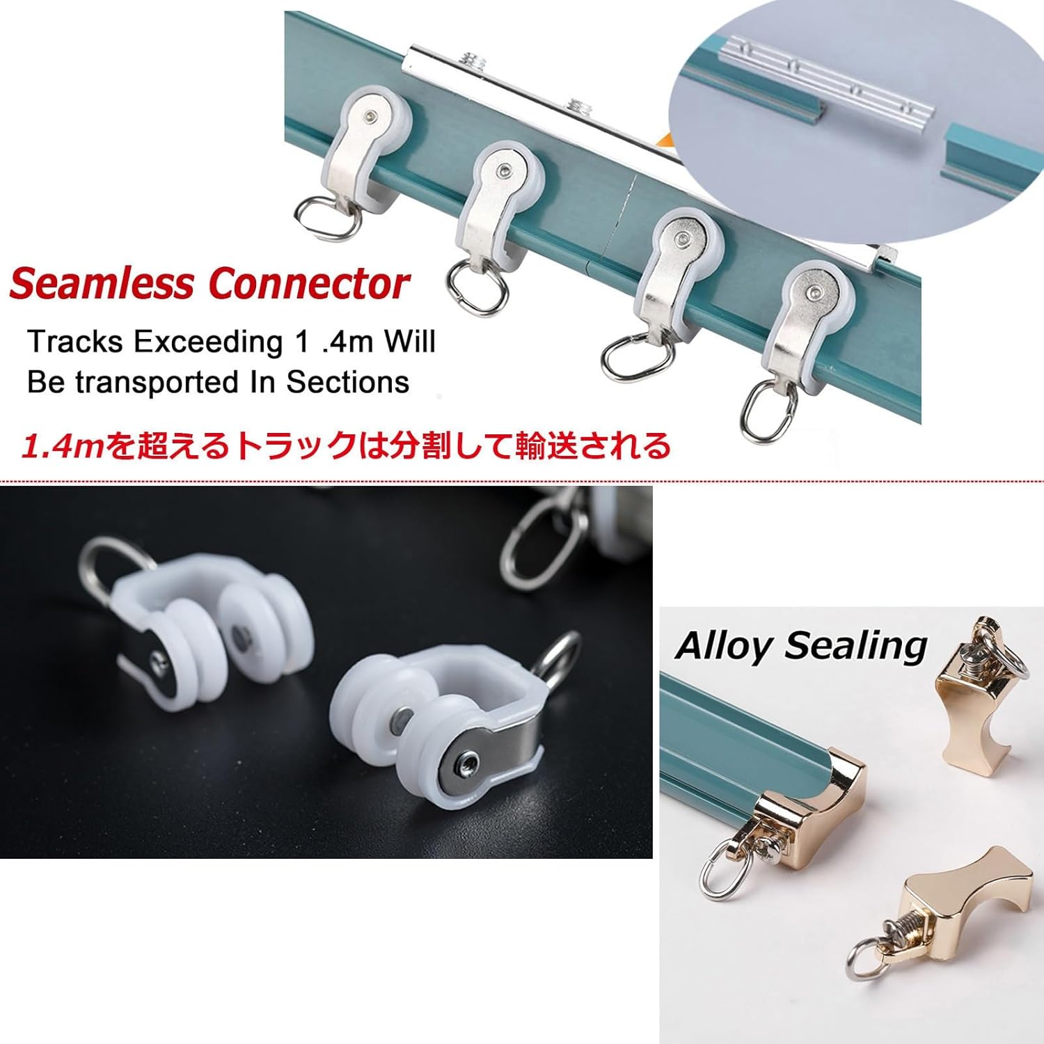 Versatile 11ft Black Aluminum Curtain Track System for Bay Windows - Flexible Drapery Rod, Ceiling & Wall Mount, Straight or Curved, Ideal for Room Dividers (1.0M to 6.6M)