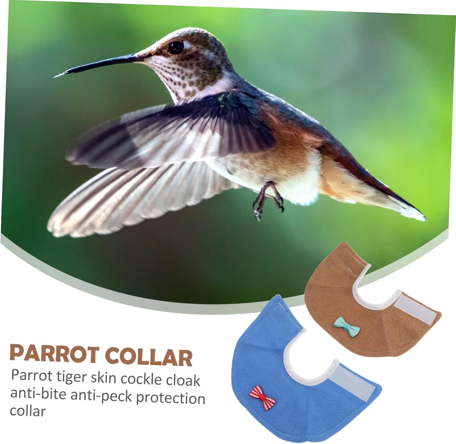 2Pcs Parrot Neck Collar Protective Bird Collar for Comfortable Wear Stylish Design for Parrots and Cockatiels for Abdominal Injuries and Skin Issues
