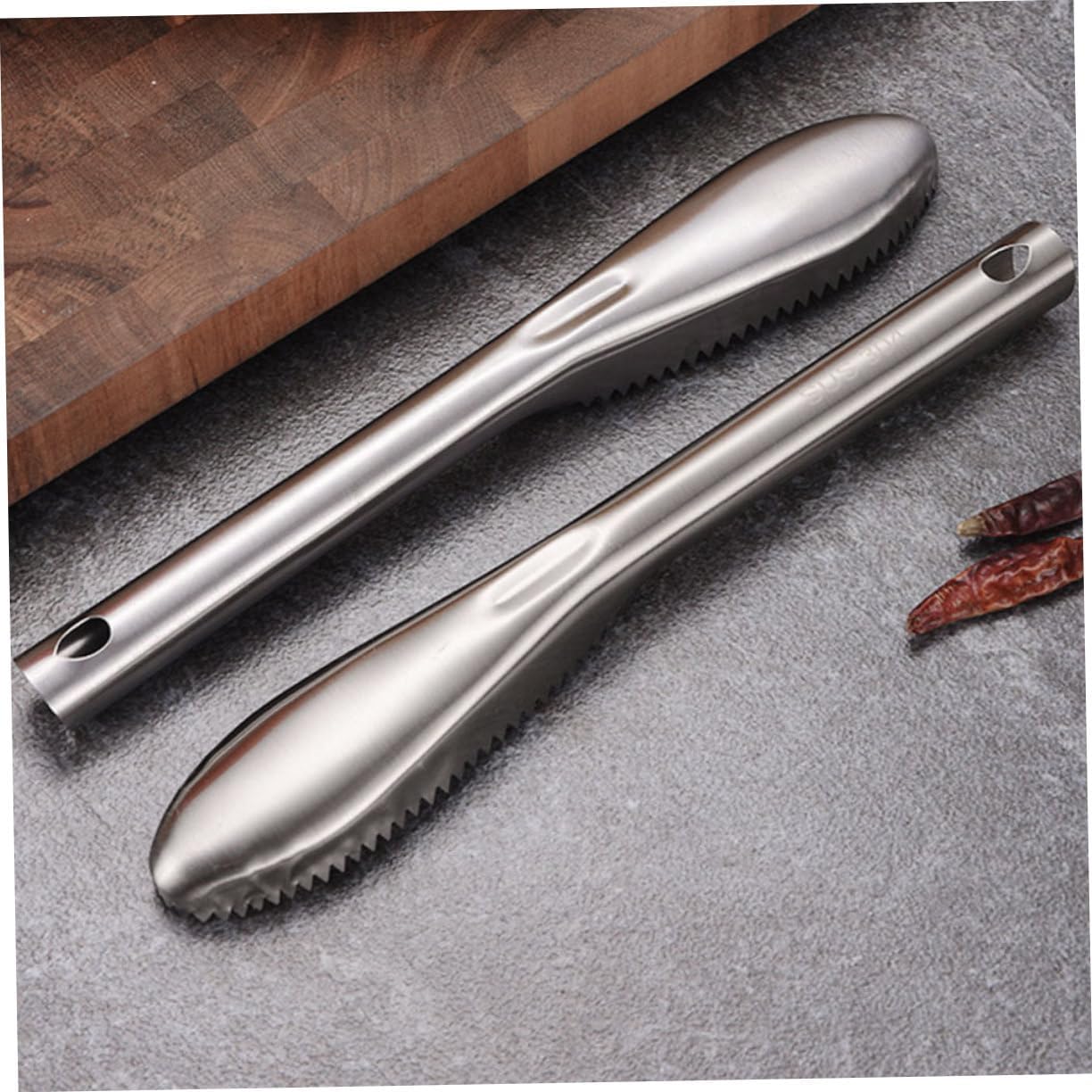 HANABASS 10pcs Stainless Steel Fish Scaler Tool Manual for Easy Cleaning Kitchen for Home Cooks and Chefs