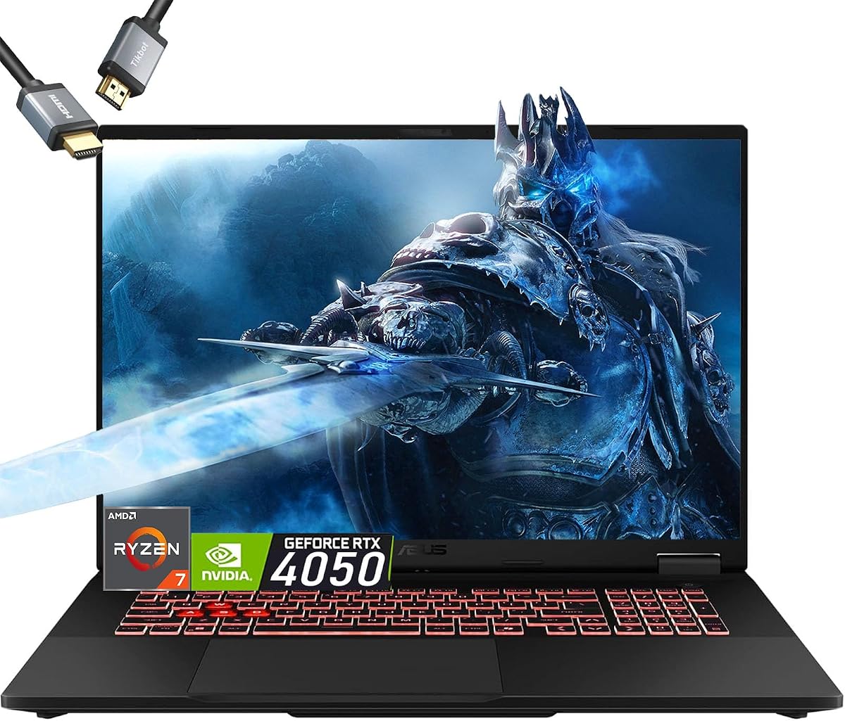 TUF A16 Gaming Laptop - AMD Ryzen 7 7445HS Beat i7-12650H - RTX 4050 - Backlit Keyboard RGB - 16" WUXGA 144Hz -32GB DDR5 RAM -2TB PCIe SSD -Windows 11 -Portatil Gamer PC Copilot -2025
