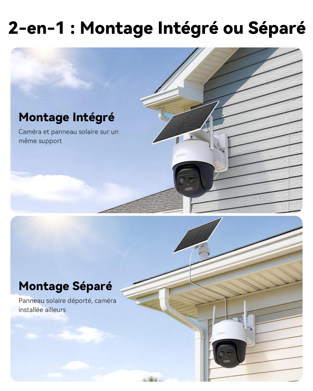 Imou Lot de 2 2K Caméra Surveillance WiFi Exterieure sans Fil Solaire + Lot de 2 Carte Micro SD 64Go - Kit Surveillance