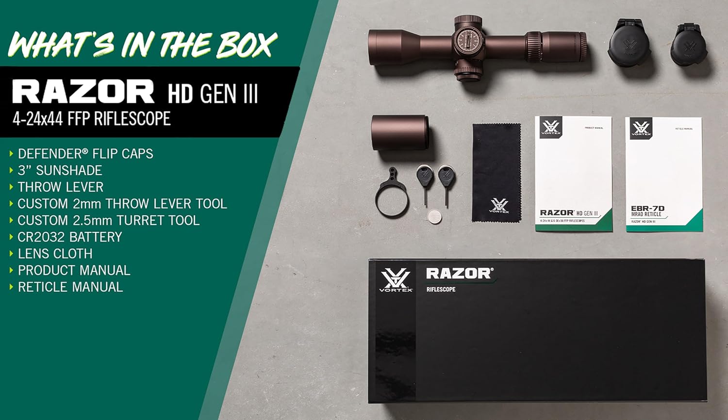 Vortex Razor HD Gen III First Focal Plane Riflescopes