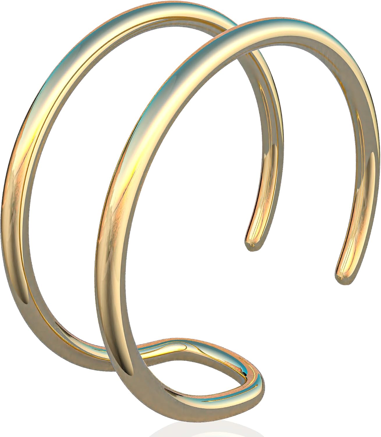 Gold Ear Cuff – Handmade Minimalist Fake Helix Cartilage Earring, No Piercing Needed – 0.7mm Gauge Thin Clip-On Goldfield Ear Cuff for Everyday Wear - Image 7