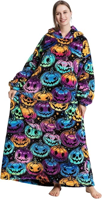 Capecage Long Wearable Blanket Hoodie with Big Pocket,Gift for Women or Men