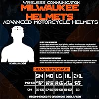 Vista 3 de Milwaukee Helmets H7010 Flat Grey Mayday Modular Casco de motocicleta inalámbrico de cara completa - Stream Music-Llamadas telefónicas