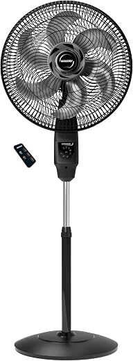Ventilador de Coluna Mallory Chronos 140W, Silencioso, Com Controle Remoto, Hélice de 6 pás, Auto Desligamento Programável de até 7 Horas- PR – GR - 220V