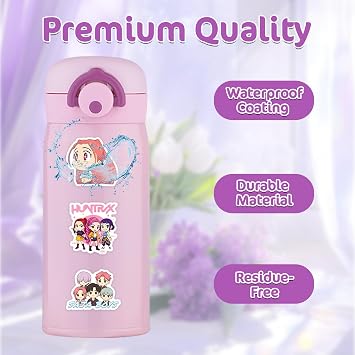 50 PCS Kpop Stickers Pack, Graffit Waterproof Vinyl Stickers for Teens and Adults, Cute Anime Stickers for Skateboard, Laptop, Phone Case Decoration (1.2-2.4 Inch)