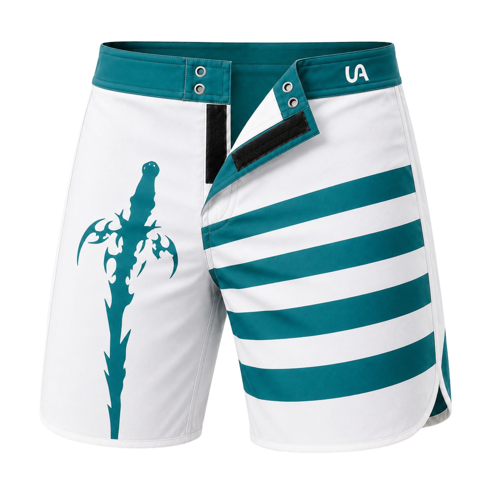 Men's Physique Competition Shorts – Mint Frost | 4-Way Stretch Bodybuilding Stage Shorts for Men | Lightweight Performance Board Shorts for Fitness Contest, Posing & Beach Wear-image-49