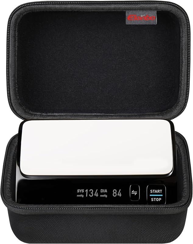 Carrying Case for OMRON Evolv BP7000 Upper Arm Blood Pressure Monitor | OMRON Evolv BP7000 Portable One-Piece BP Monitor Hard Travel Protective Case Storage Bag, for Home Outdoor Travel, Black