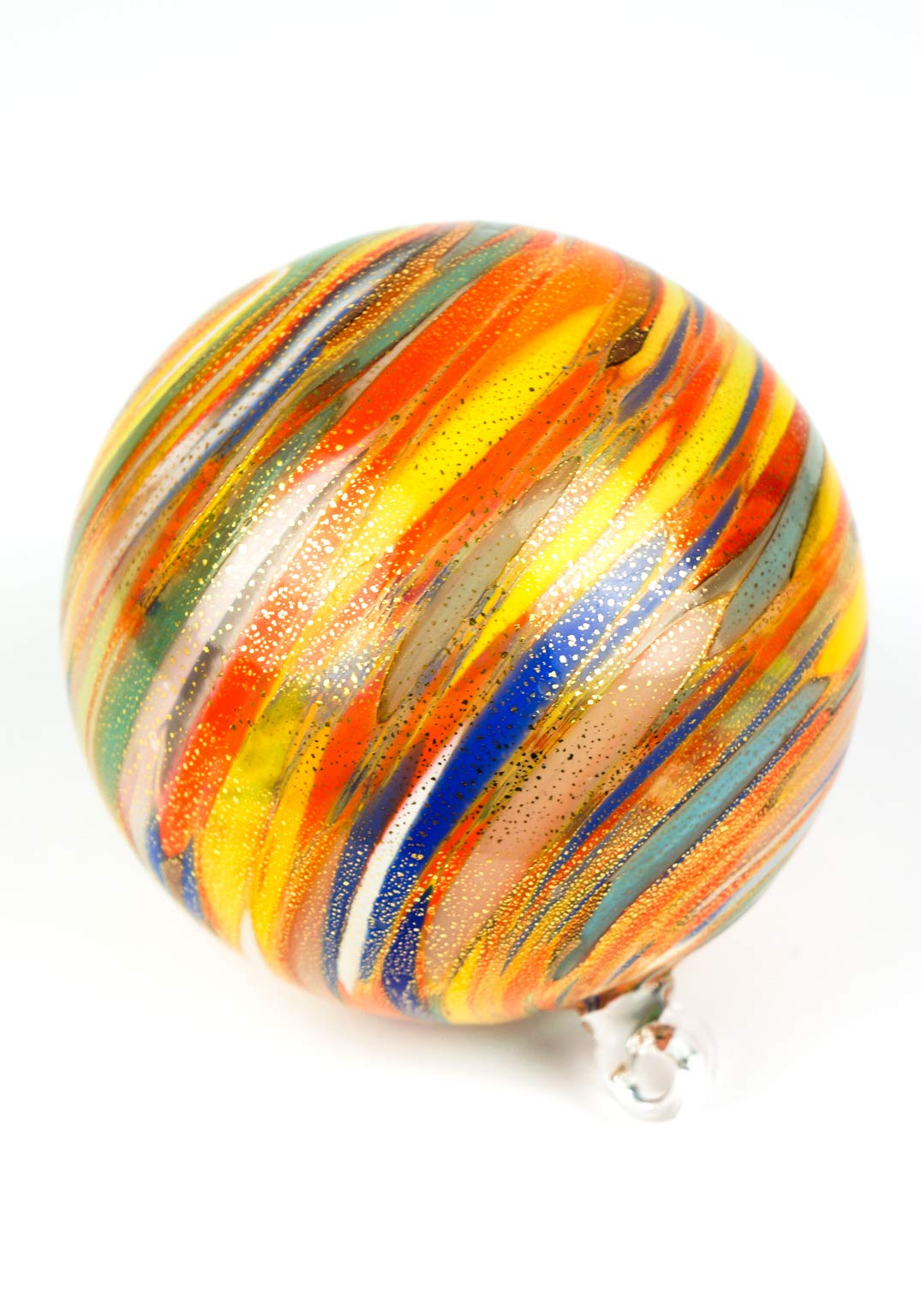 MadeMuranoGlass Palla di Natale Multicolore Oro 24 in Vetro soffiato Murano