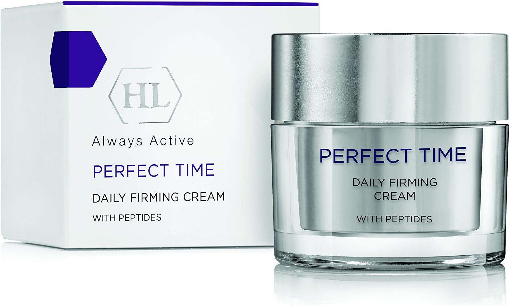 HL Holy Land Cosmetics Perfect Time Daily Firming Cream with Lipopeptides & Firming Complex to Reduce Fine Lines and Wrinkles, 1.7 fl.oz