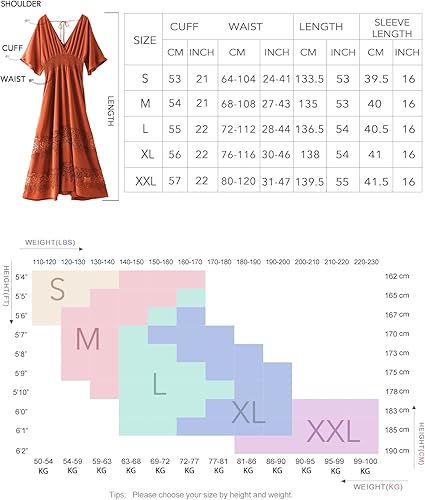 Miniatura 6 de Vestido largo de encaje para mujer de manga corta y cuello en V, vestido de fiesta estilo bohemio con cintura fruncida, vestido bohemio para mujer