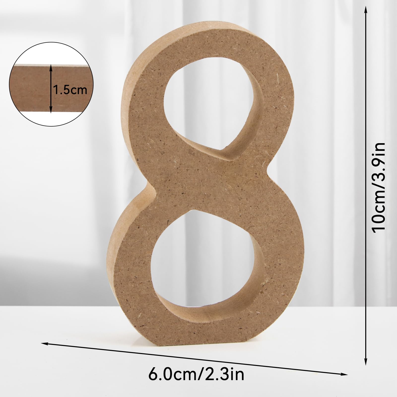 Taozoey Standing Wooden Letters, Wooden Letters for Crafts, DIY Letter, Home Lettering, Untreated Decorations for Home Wall - Image 2