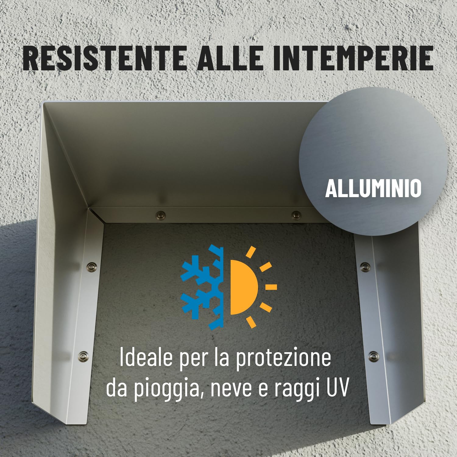 ABSINA Tetto in Acciaio per Stazione di Ricarica 45,4 x 25,6 x 30,2 cm - Tettoia Protettiva per Wallbox